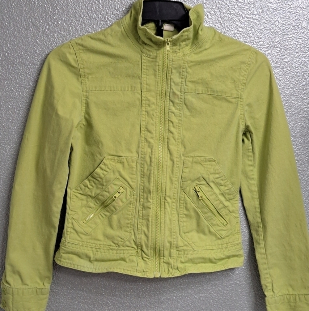 Rare Vintage Lime Green Jean Jacket   Size 6